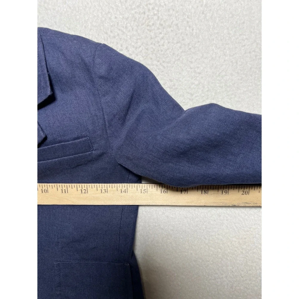 E-LAND Kids Boys Navy Blue Linen Blazer Jacket Size 4T‎